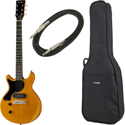 Harley Benton DC-Junior LH TV Yellow Bundle