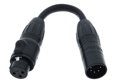 DMX 3-pin F to 5-pin M IP65