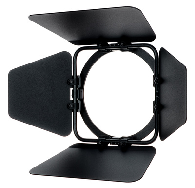 Strand LED Fresnel 4-Leaf Barndoor Bk