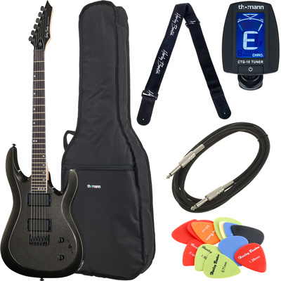 Harley Benton R-446 Graphite Metallic Bundle