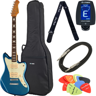 Harley Benton JA-60CC Lake Placid Blu Bundle