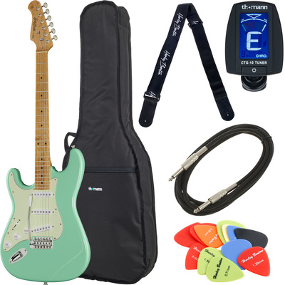Harley Benton ST-62CC MN LH Seafoam G Bundle