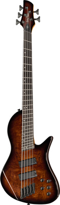 Harley Benton MSB-5 Black Flame Burl