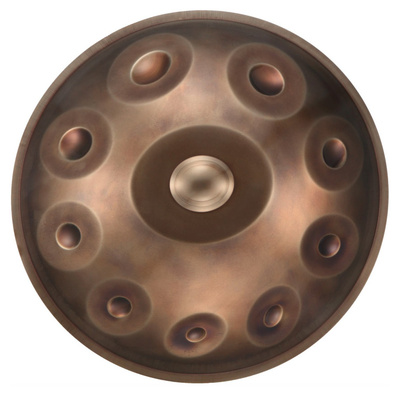 Nebula Handpans C# Pygmy 9+8 vintage gold 02