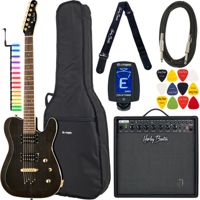 Harley Benton TE40TBK DLX Visual Note Bundle