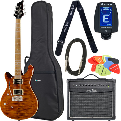 Harley Benton CST-24T LH Amber Stripe Bundle