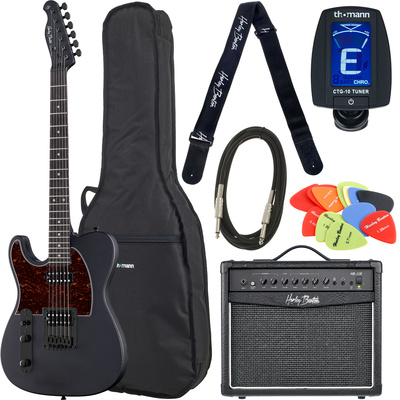 Harley Benton TE-20HH LH SBK Bundle