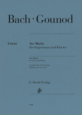 Henle Verlag Bach/Gounod Ave Maria tief