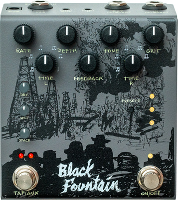 Old Blood Noise Endeavors Black Fountain Stereo Delay SL