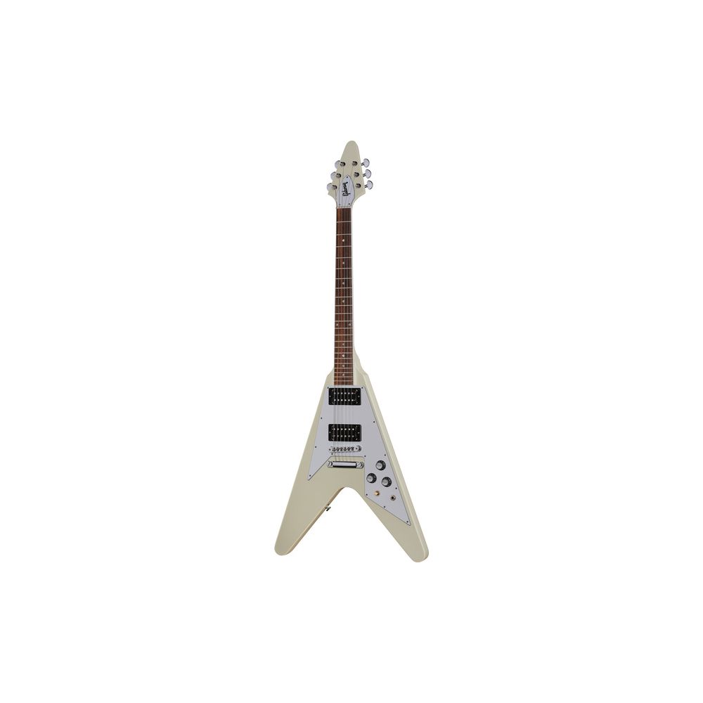 Gibson 70s Flying V Classic White electric guitar body front view