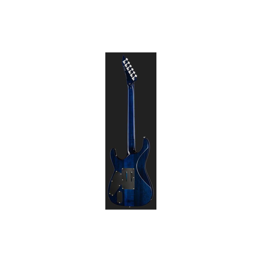 ESP LTD MH-1000 neck-thru body construction and Floyd Rose bridge detail