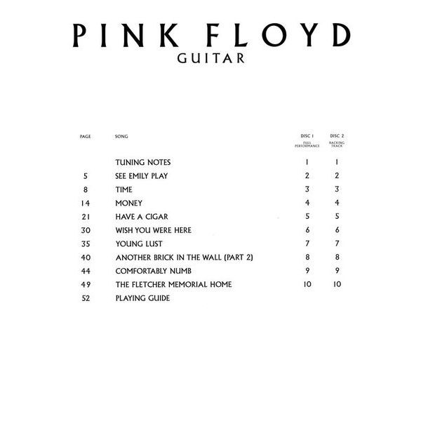 Faber Music Pink Floyd Guitar