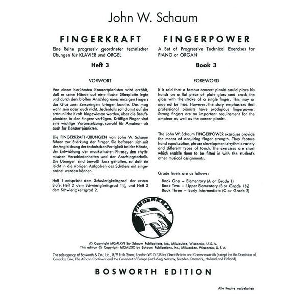 Bosworth Fingerkraft 3
