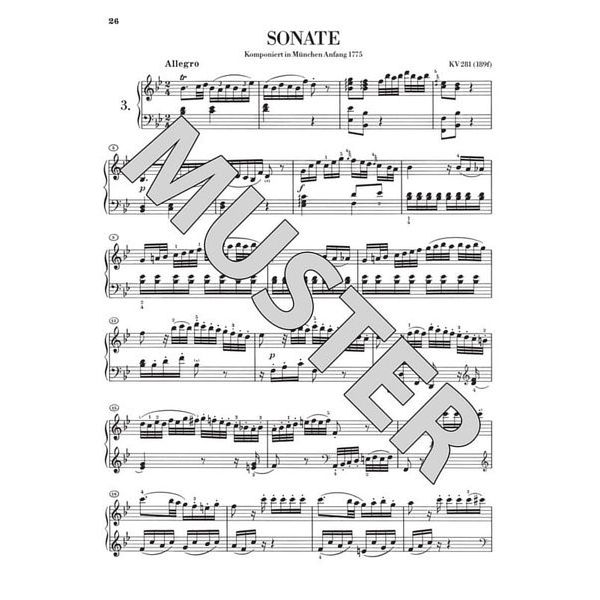 Henle Verlag Mozart Klaviersonaten 1