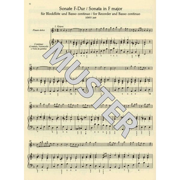 Bärenreiter Händel Elf Sonaten für Flöte