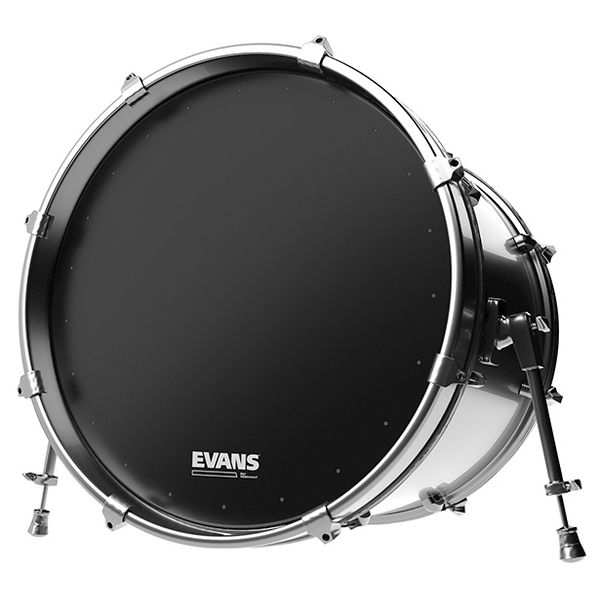 Evans 22" EQ1 Resonant Bass Drum BK