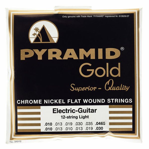 Pyramid Gold Nickel Flatwound 310/12
