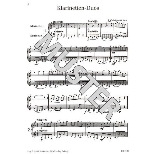 Friedrich Hofmeister Verlag Richter Clarinet Duos 1