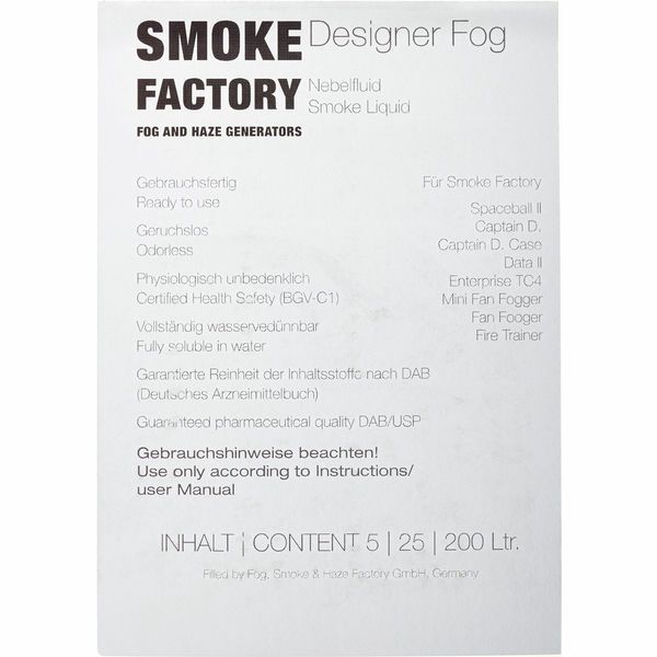 Smoke Factory Designer Fog 5 Liter