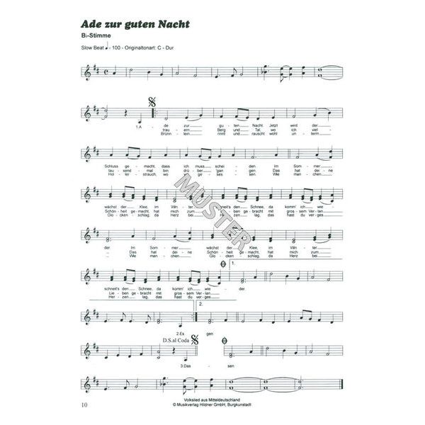 Musikverlag Hildner 100 Hits for Bb & Eb 1