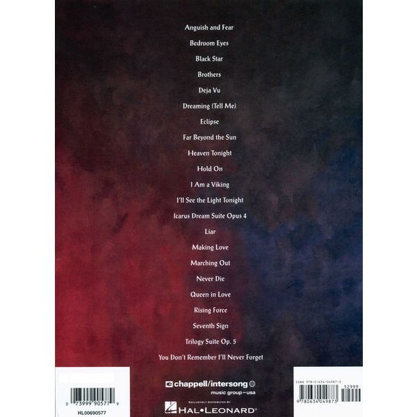 Hal Leonard Yngwie Malmsteen Anthology