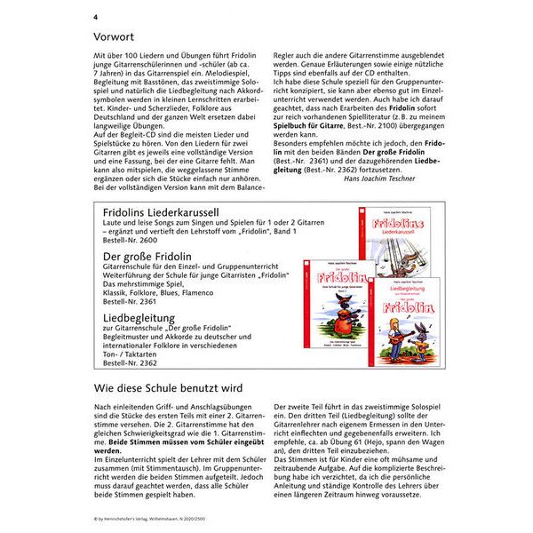 Heinrichshofen's Verlag Fridolin 1 + CD