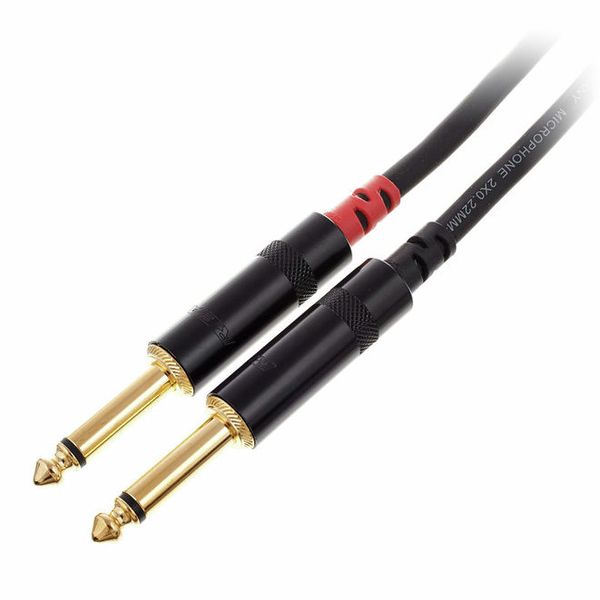 Cordial CIM 0.3 MV Adaptador de Cable XLR Plug 6.3mm Negro Adaptador para Cable XLR, Plug 6.3mm, Male Connector/Male Connector, 0,3 m, Negro 