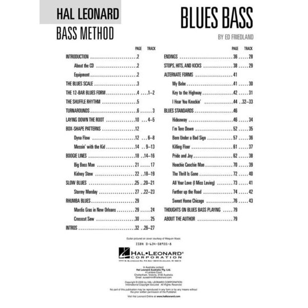 Hal Leonard Bass Method Bluesbass