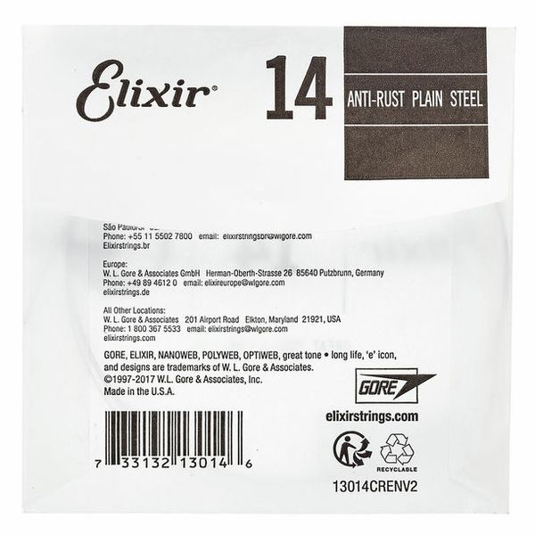 Elixir .014 Plain Steel
