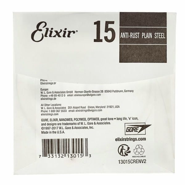 Elixir .015 Plain Steel