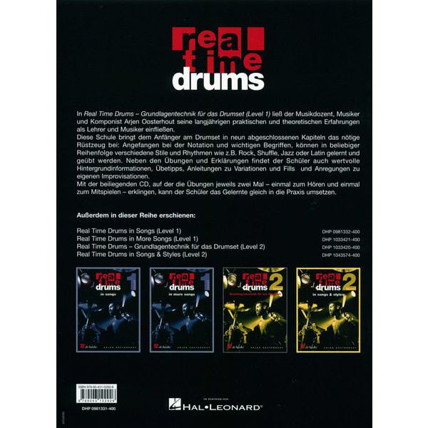 Real Time Drums Level 1 Audio-CD m