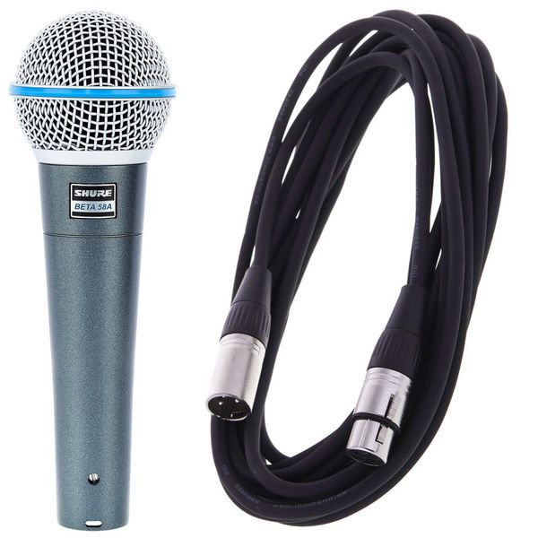 Top Gesangsmikrofon mit optimiertem Übertragungsbereich im Set mit XLR-Kabel 