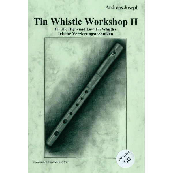 Tin Whistle Beginner Set in D mit Lehrbuch und CD 