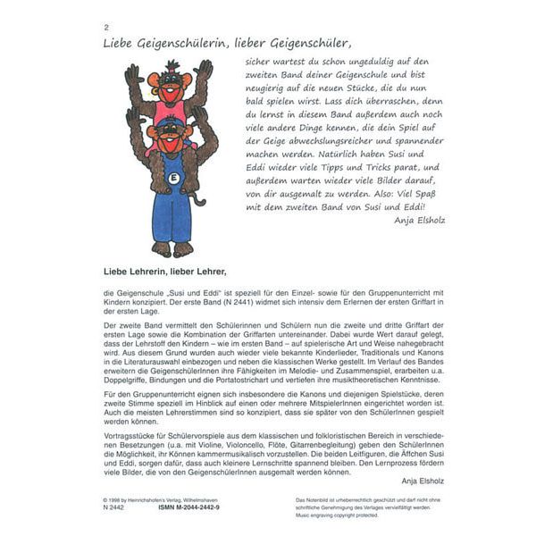 Heinrichshofen's Verlag Susi & Eddi Geigenschule 2 Thomann United States