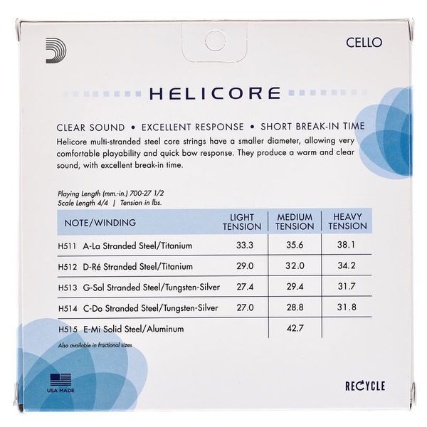 Daddario H510-4/4M Helicore Cello 4/4