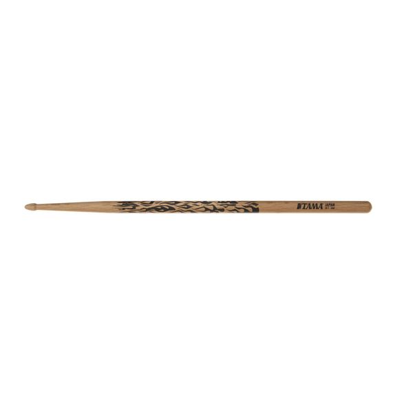 Baguettes De Batterie Tama 5B Rhythmic Fire - Chêne Japonais Noir Et Rouge
