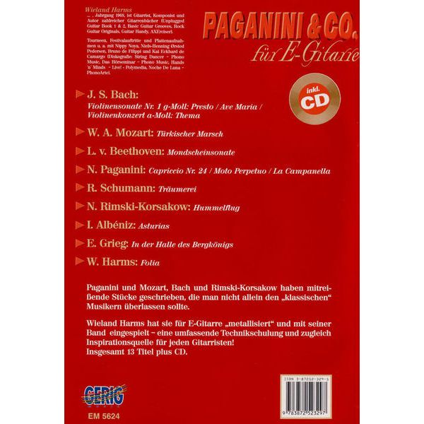 Gerig Musikverlag Paganini & Co. für E-Gitarre