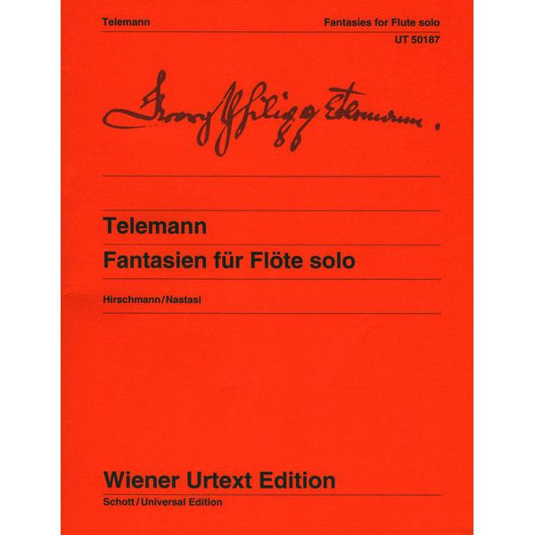 Wiener Urtext Edition Telemann Fantasien f.Flöte