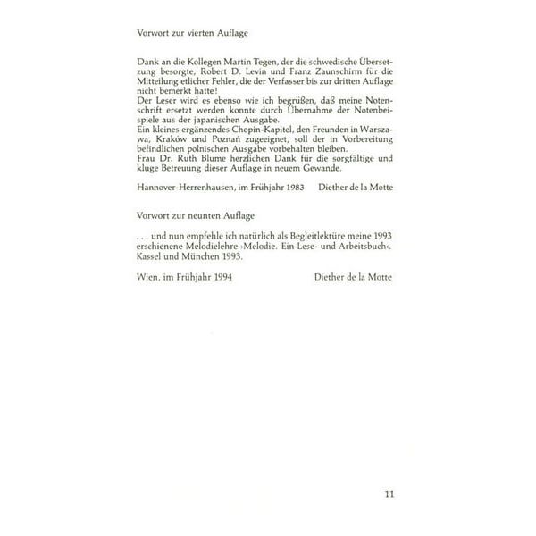 Bärenreiter De La Motte Harmonielehre Thomann Switzerland