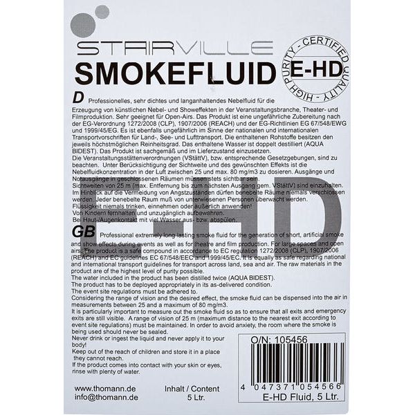 Stairville E-HD Fluid 4x 5l Bundle