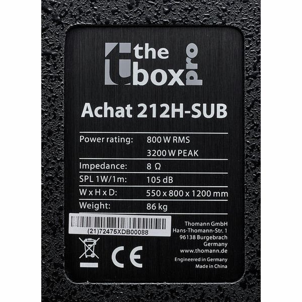 the box pro Achat 212H-SUB