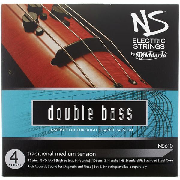 3/4 Scale Medium Tension D'Addario Helicore Solo Bass Single B String 