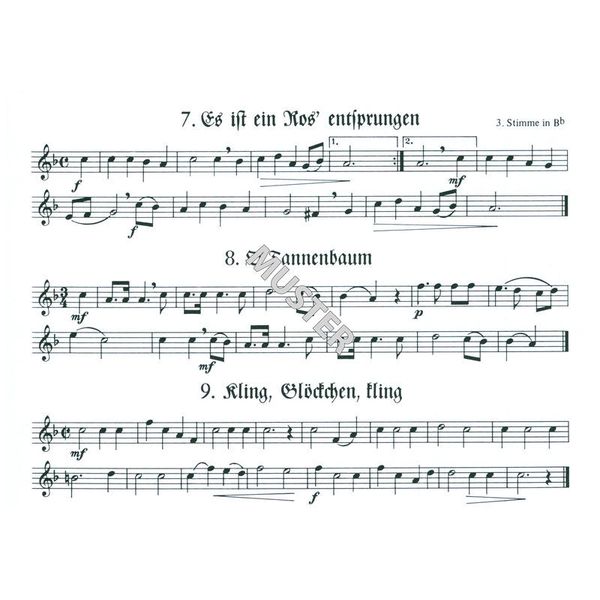 Musikverlag Rundel 27 Lieder Weihnacht 3 Bb