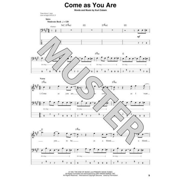 Hal Leonard Bass Play-Along Nirvana