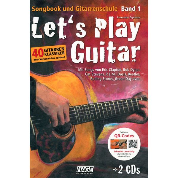 ohne Noten +2 CDs Pop Rock Hits für Gitarre in Tabulatur Let's play Guitar 