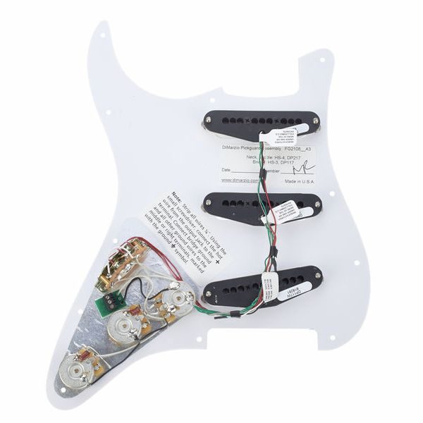 dimarzio hs3 loaded pickguard