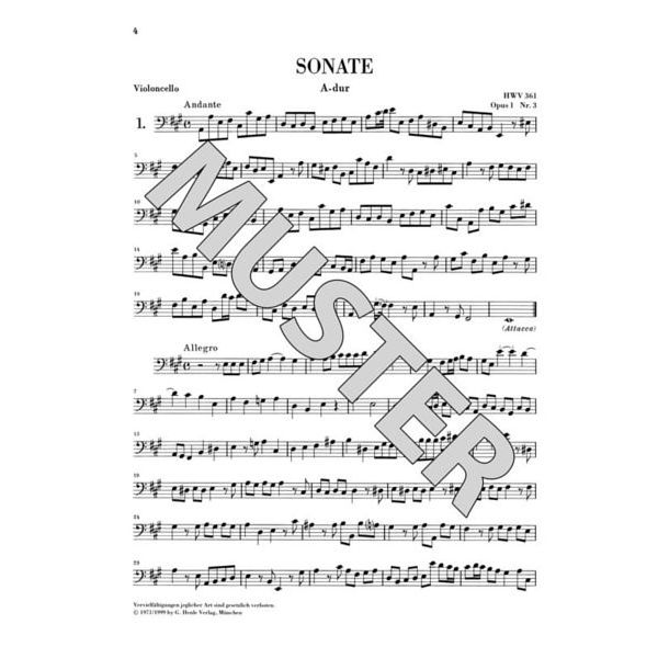 Henle Verlag Händel Sieben Sonaten Violin