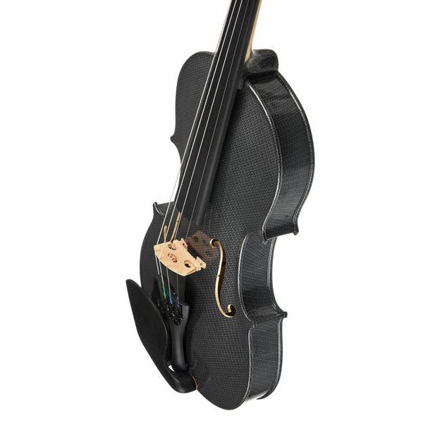 black Electric Violin Violin Set Electric Violin Electroacoustic String Instrument Made of Solid Ebony with Accessories for a Bar 4-4 Violin 