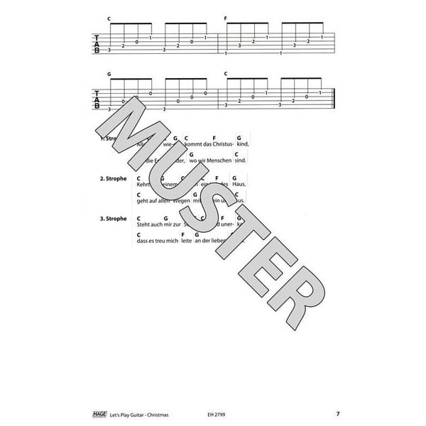 Hage Musikverlag Let's Play Guitar Christmas