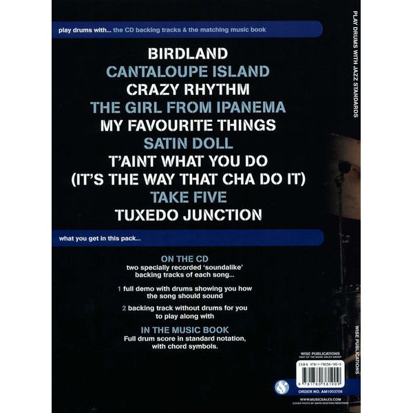 Wise Publications Play Drums With Jazz Standards